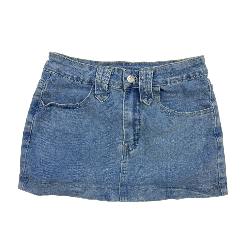 Denim Mini Skirt Size S Womens Pockets Micro Blue Jean Y2K Casual